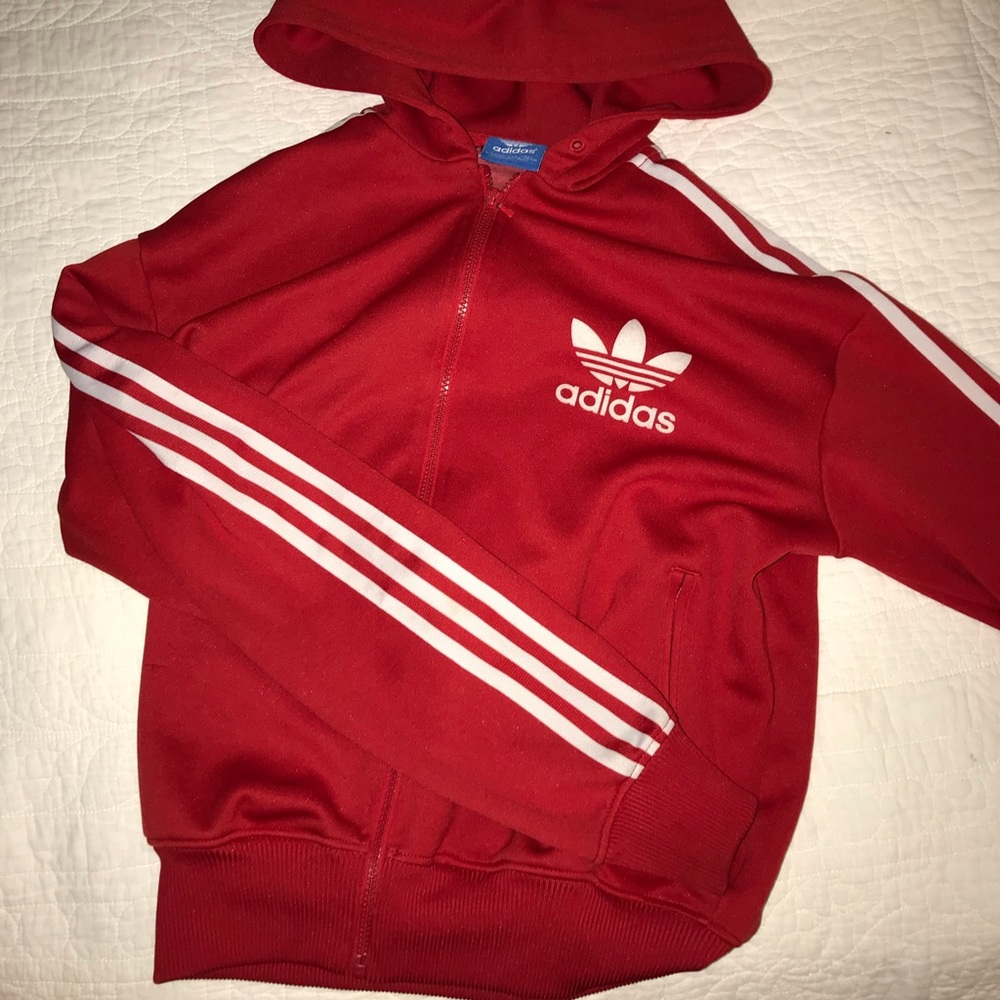 Adidas Red Hoodie zip up